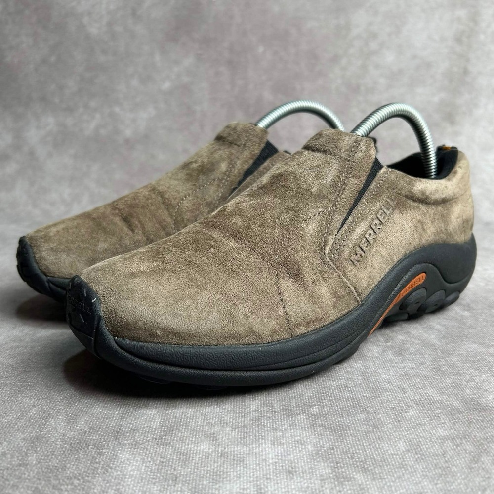 Merrell Jungle Moc Mens 7 Gunsmoke Brown Suede Slip On Shoes J60787 Gorpcore *